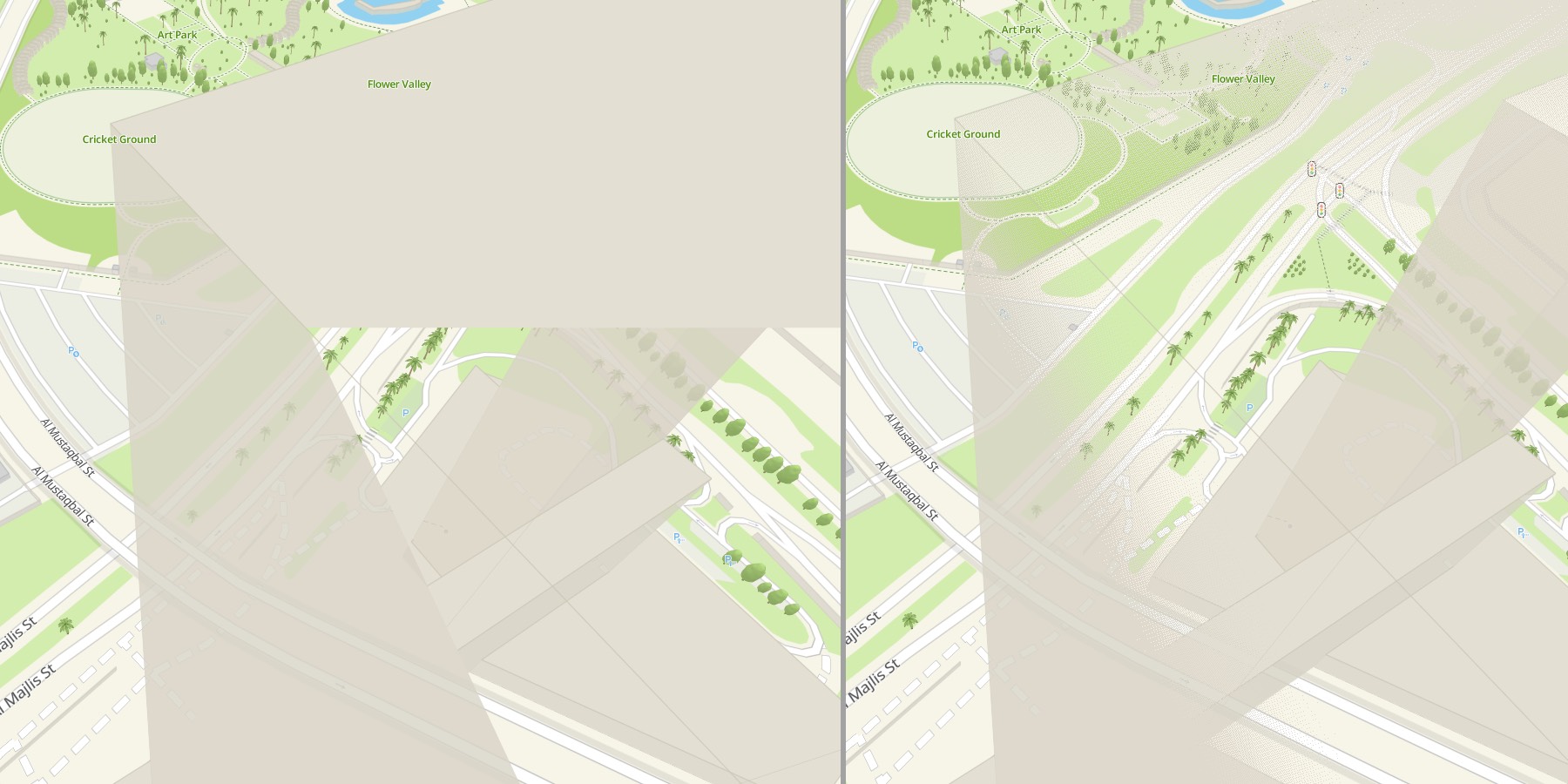 Пересечение с камерой