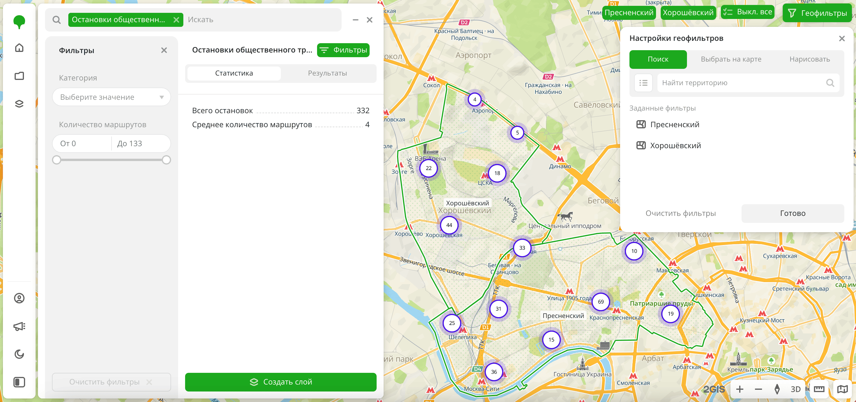 Остановки общественного транспорта