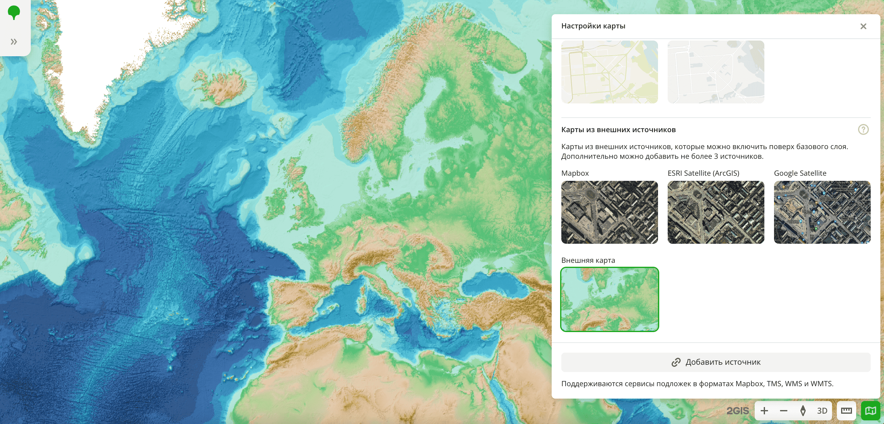 Внешняя карта