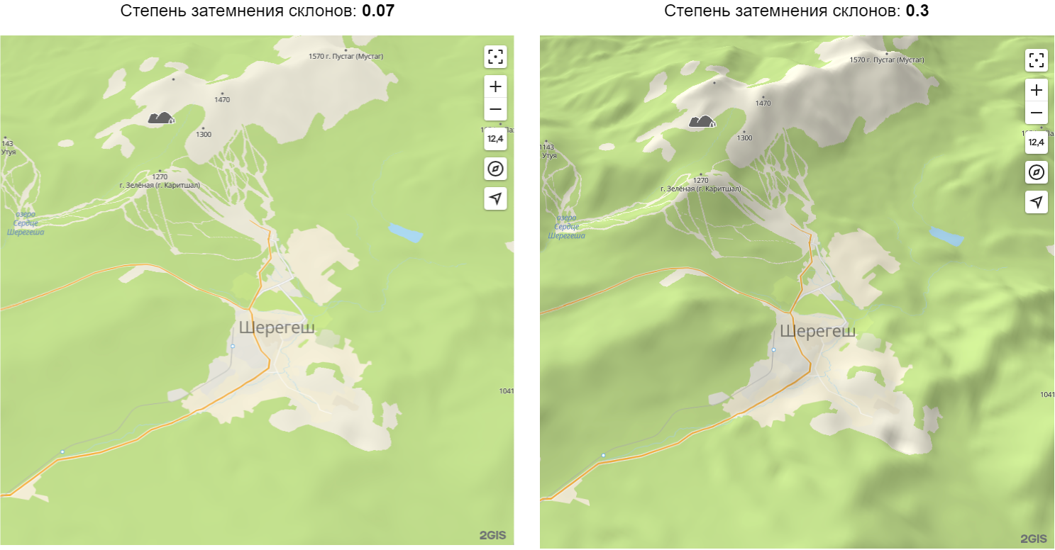 Сравнение разных степеней затемнения