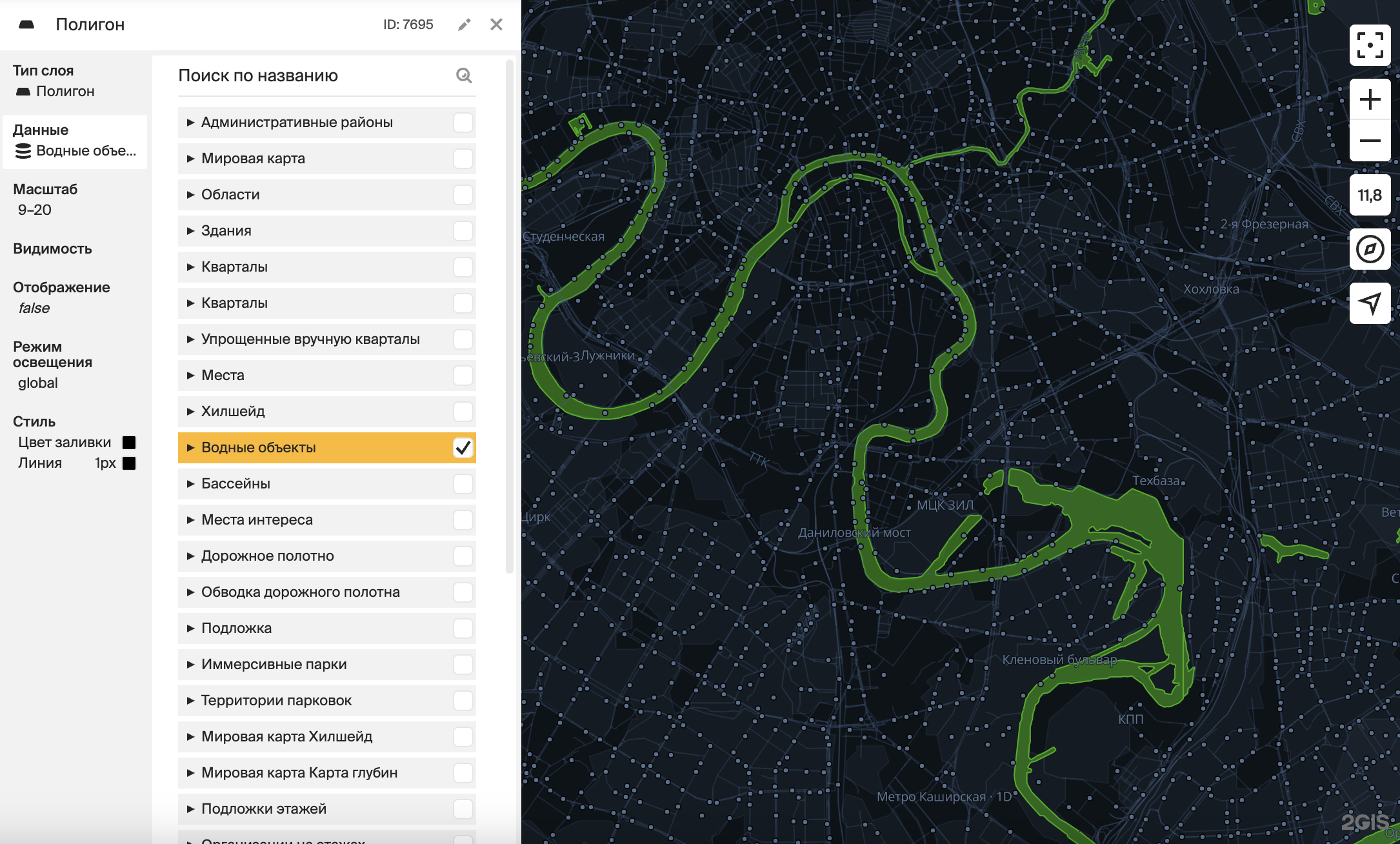 Слой с типом Полигон