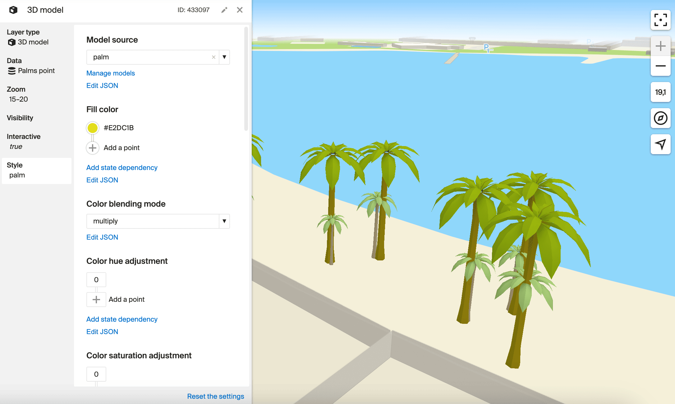 Layer with the 3D model type