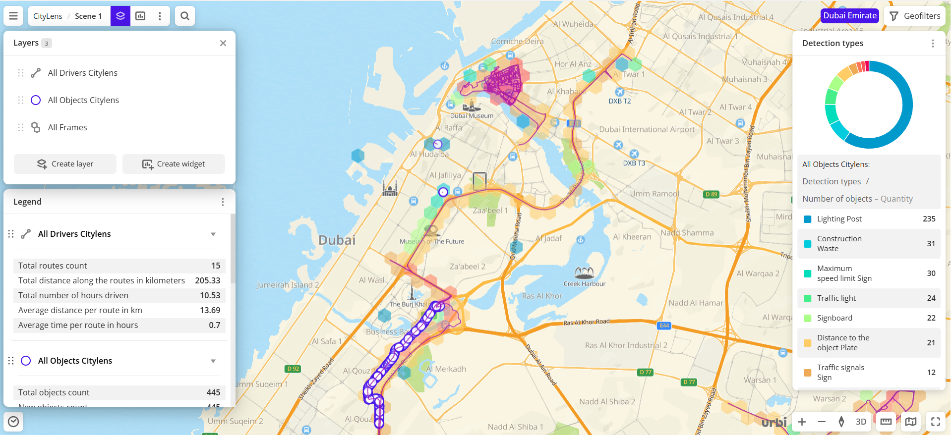 Example of CityLens data layers