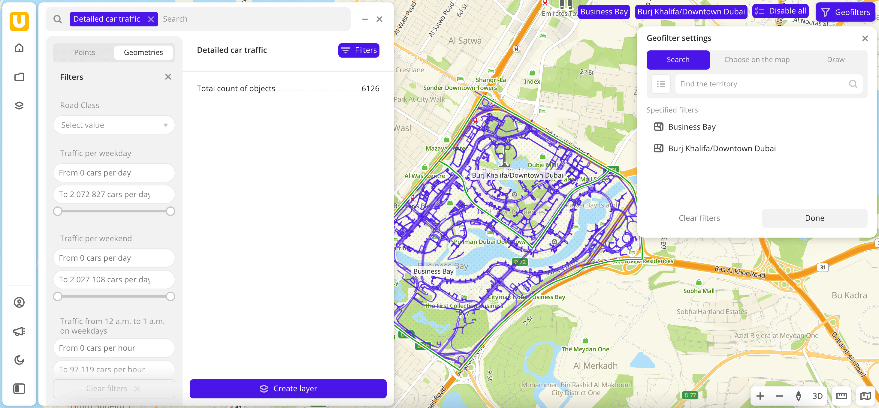 Car traffic (detailed)
