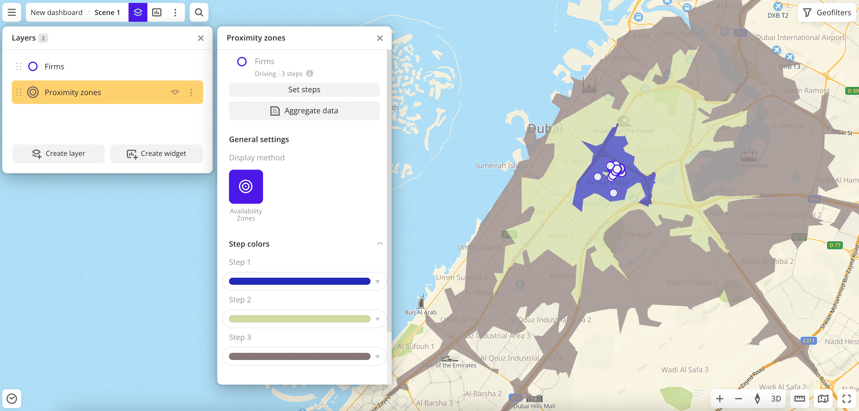 Visualization settings