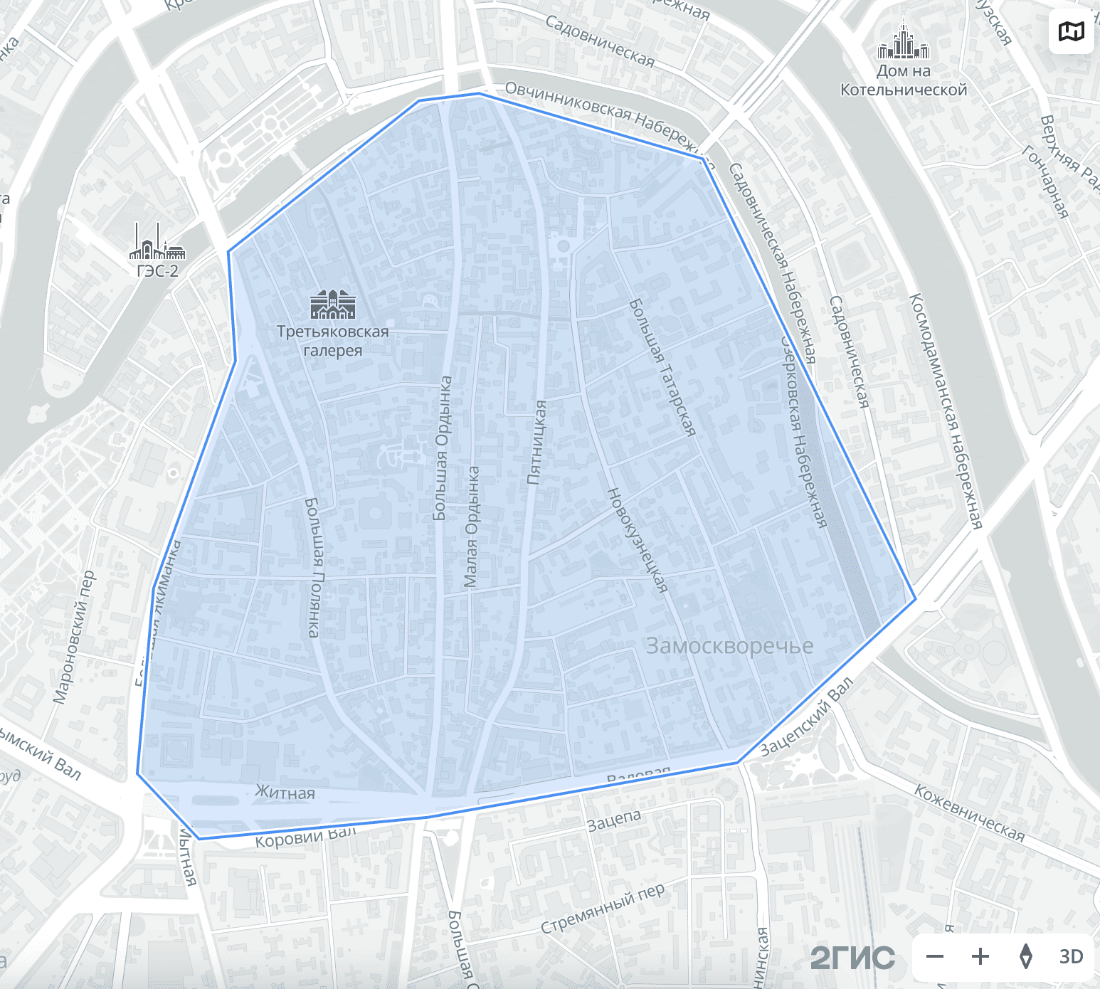 Пример полигона на карте