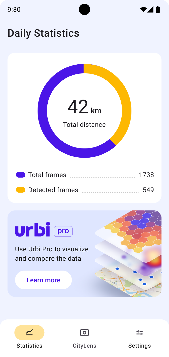 Detected frames count in the Statistics tab