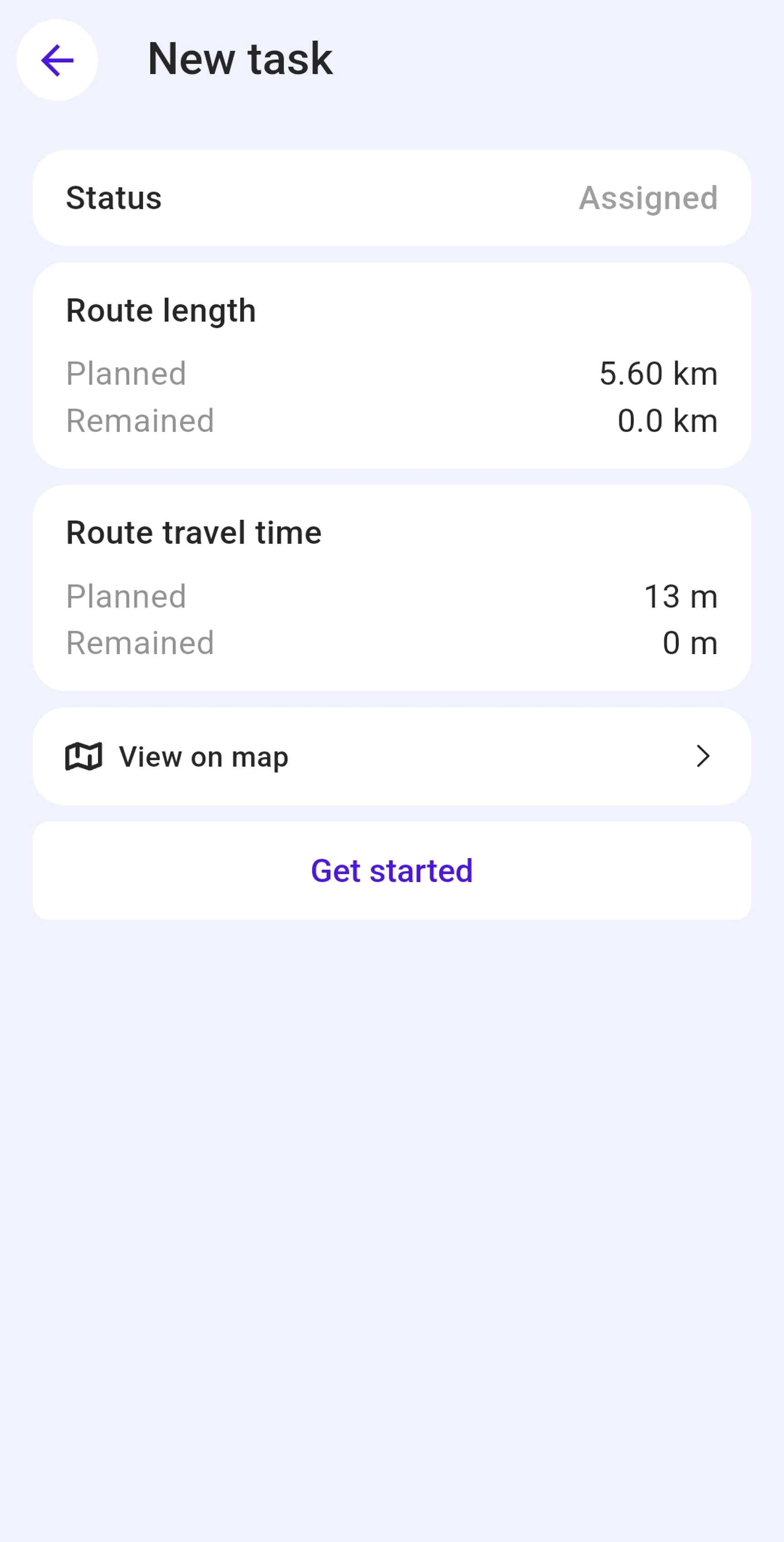 Detailed information about the task