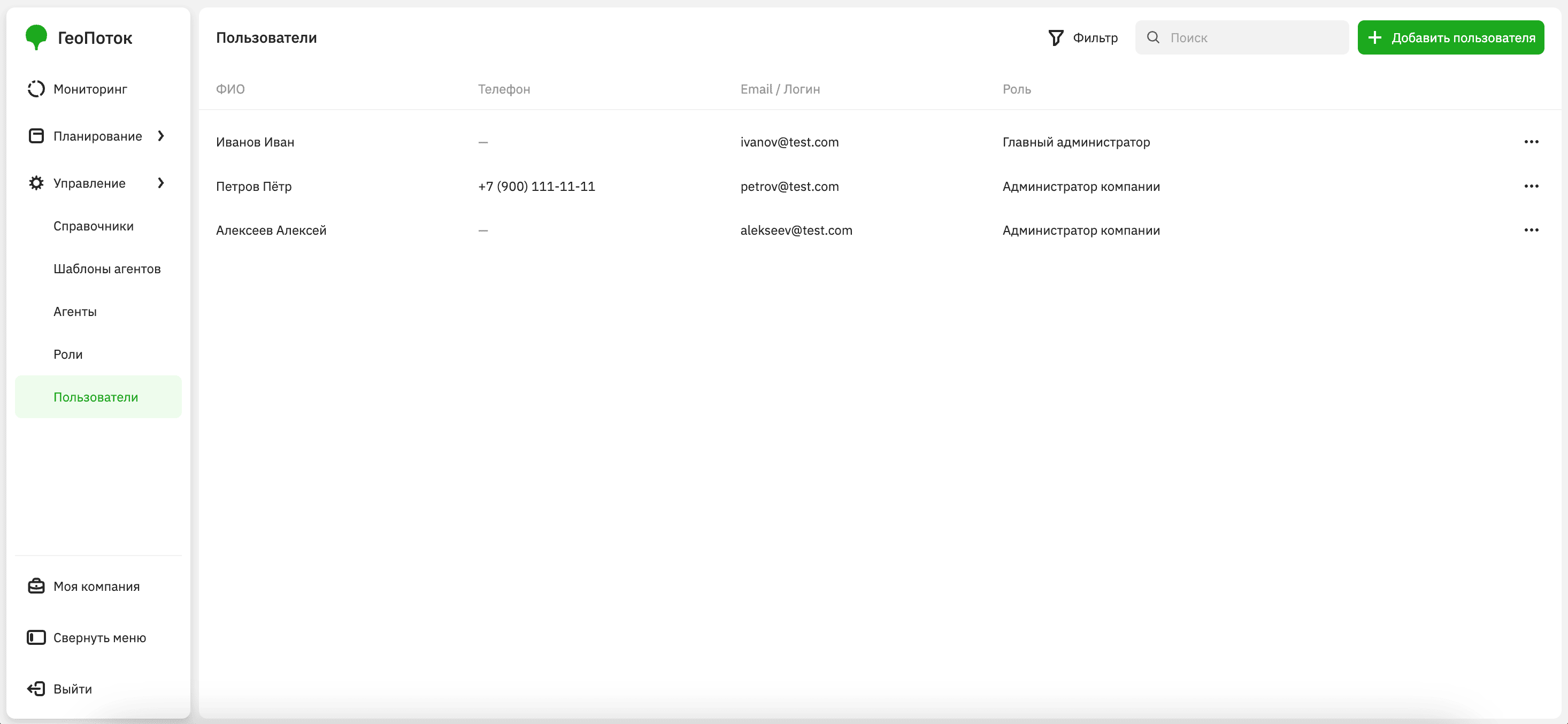 Working with users