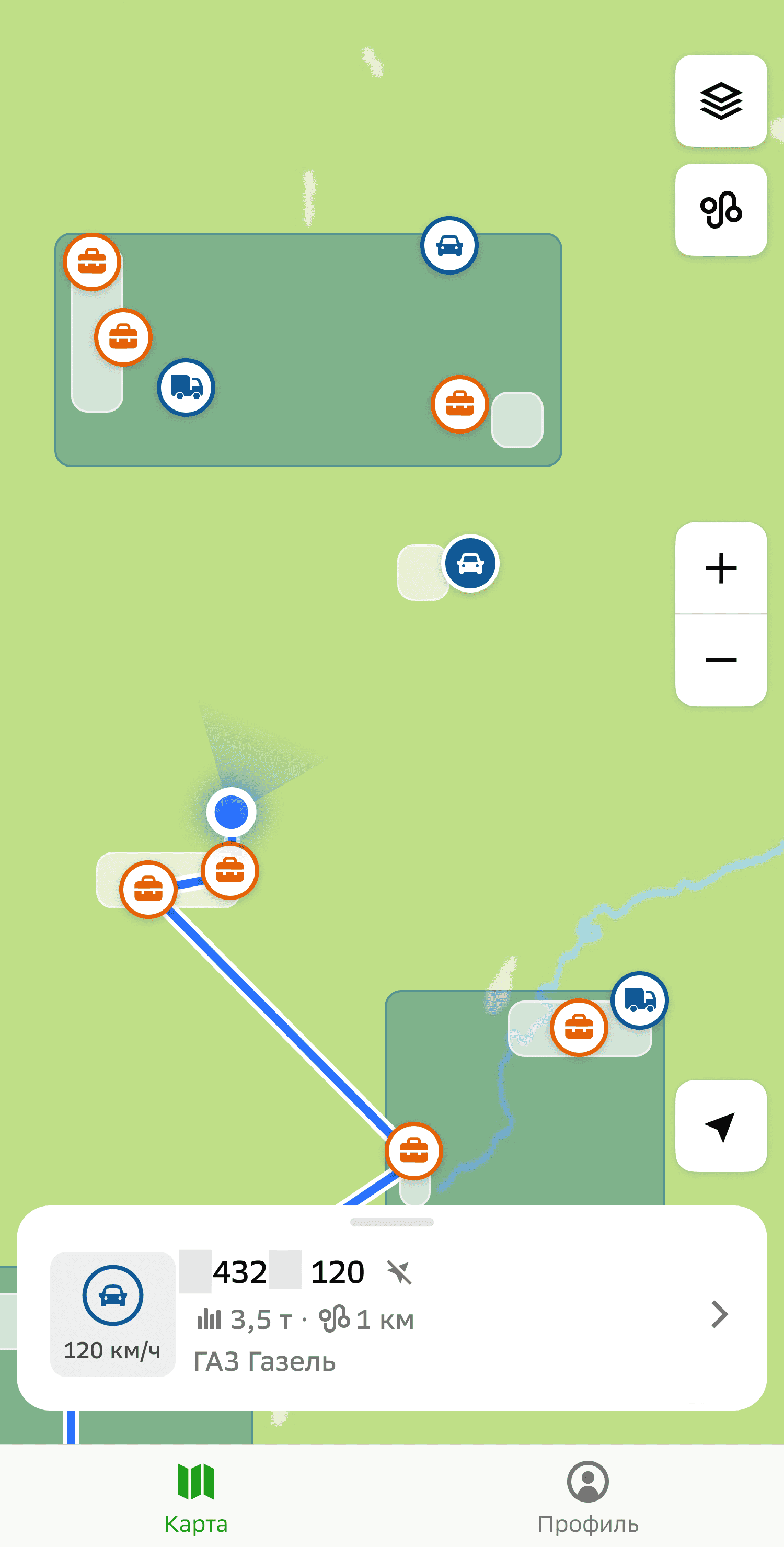Транспорт на карте