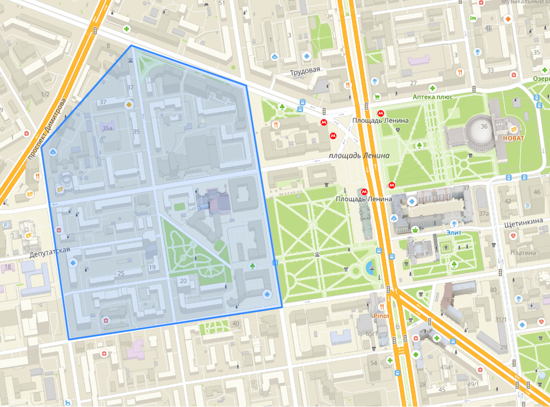 Полигон для объезда