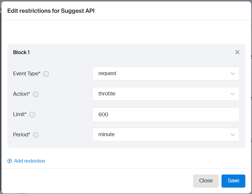 Service access restrictions