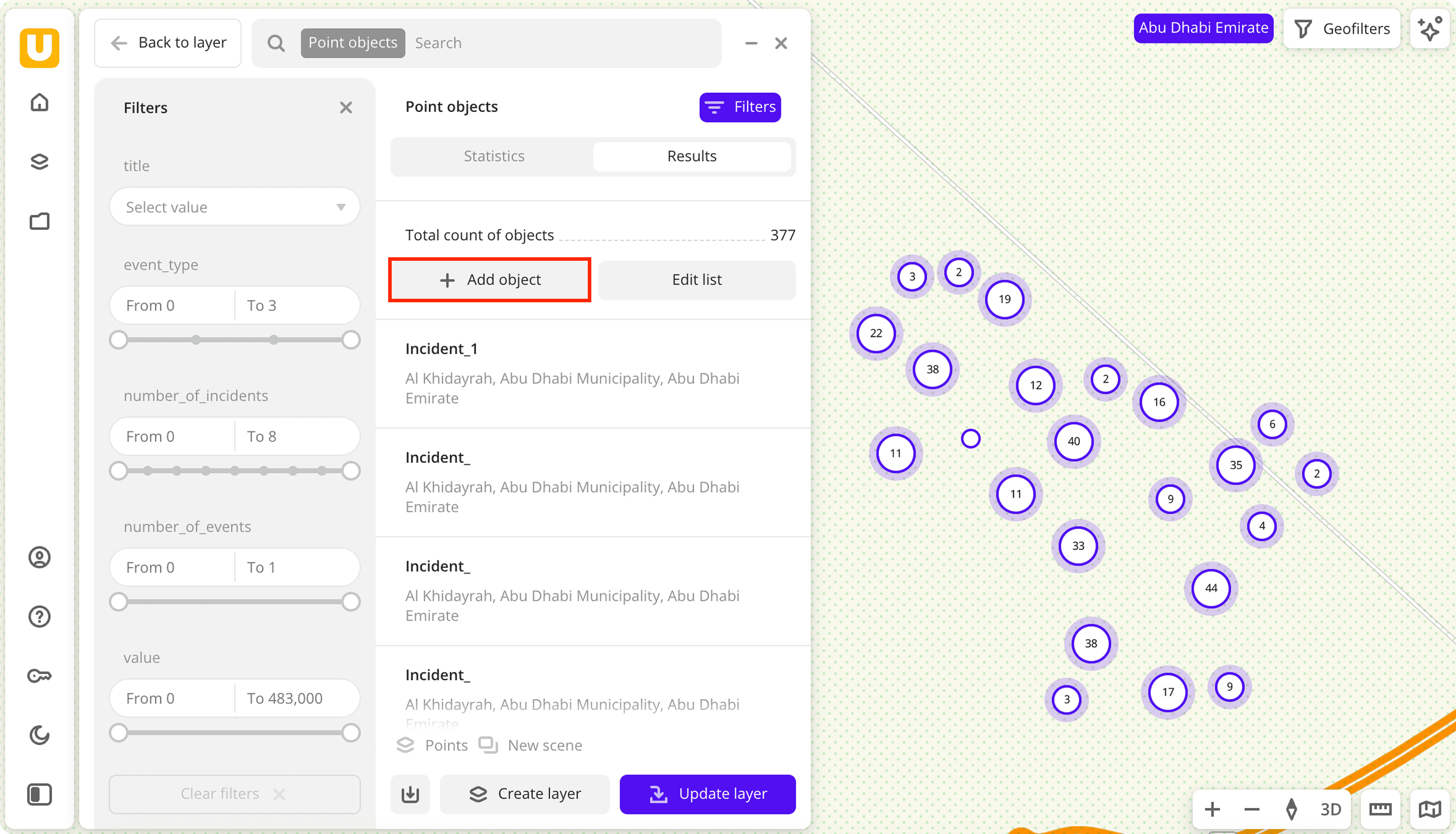Adding points after creating a layer