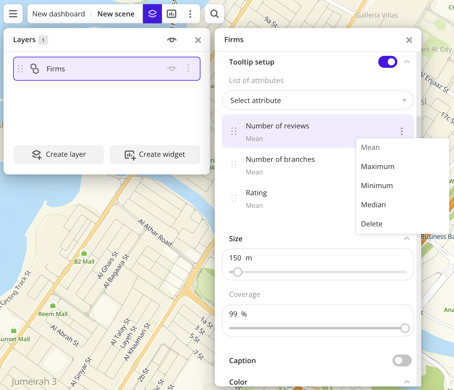 Configuring attribute list