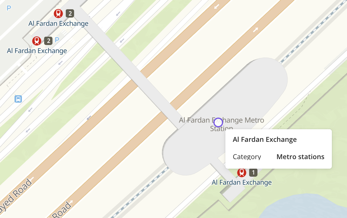 Metro stations filter