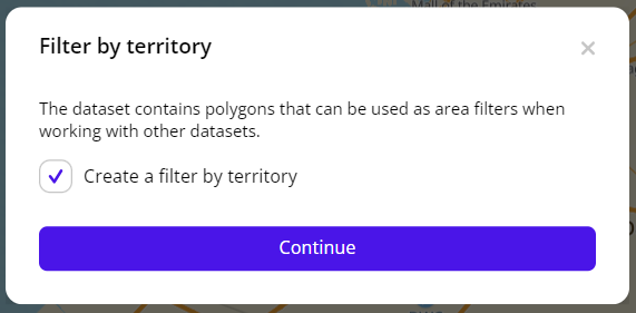 Creating a filter from polygons