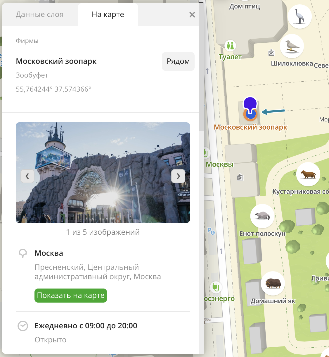 Элемент на карте