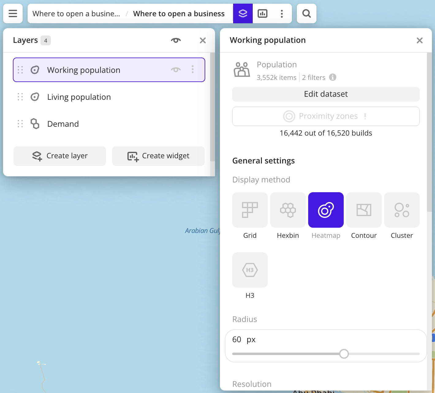 Information about a layer