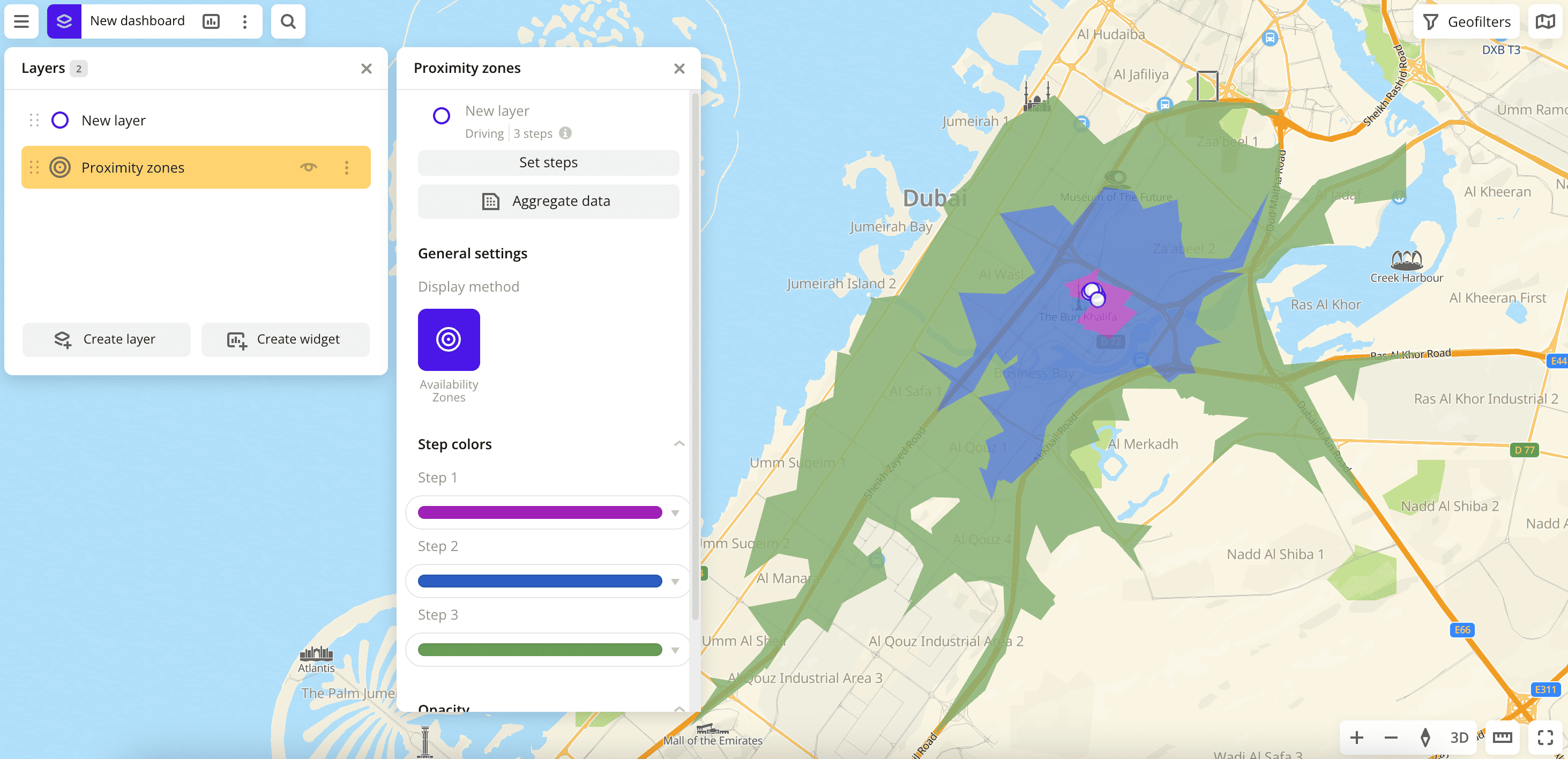 Visualization settings