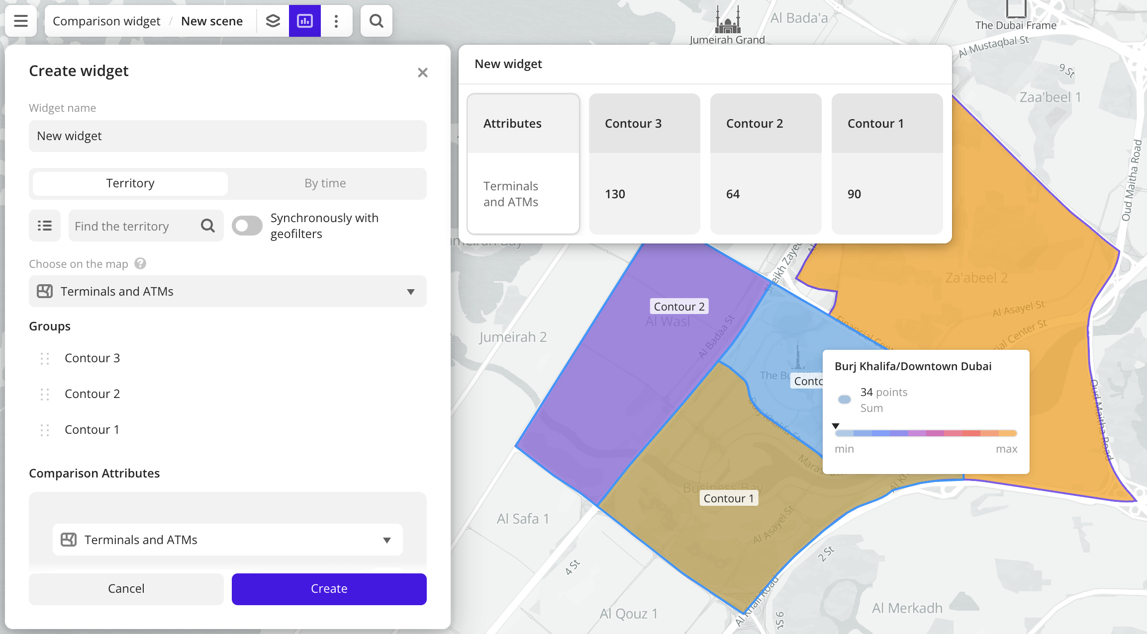 Selecting a group by clicking on the map